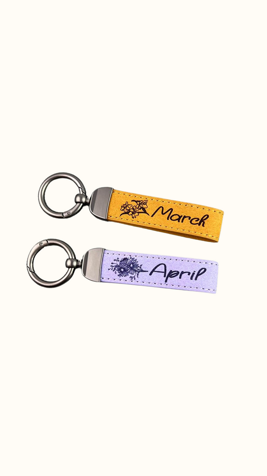 BIRTH FLOWER KEYCHAIN