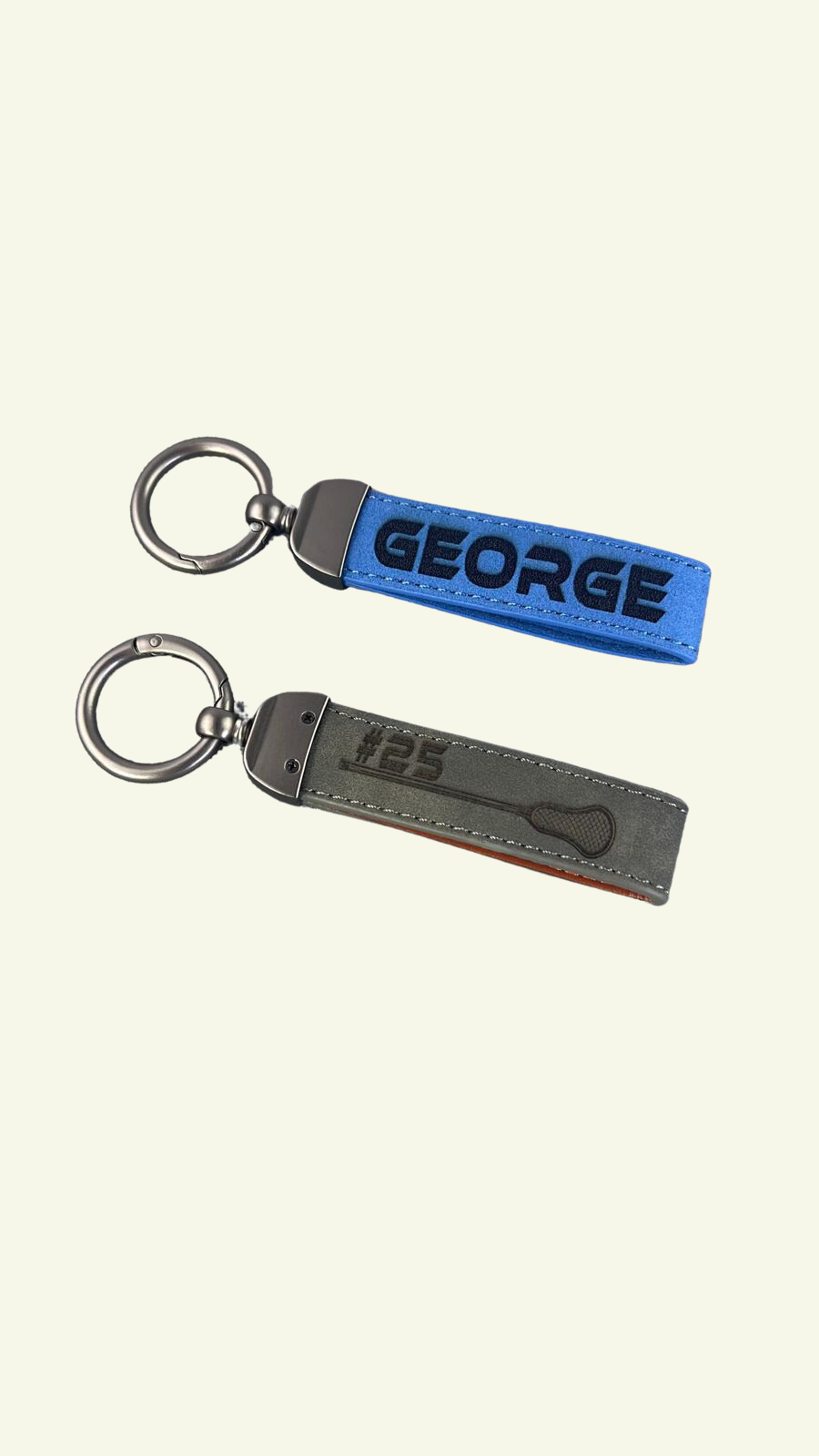 Personalized Lacrosse Keychain