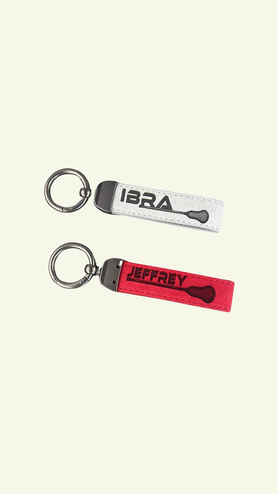 Personalized Lacrosse Keychain