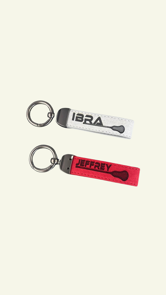 Personalized Lacrosse Keychain