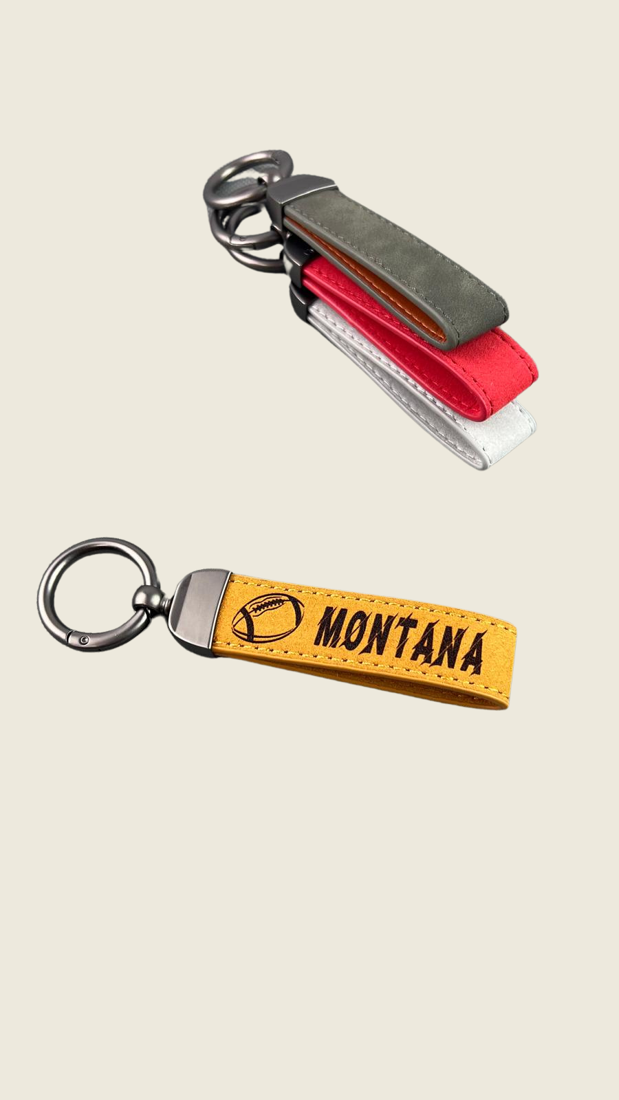 Personalized Football Keychain