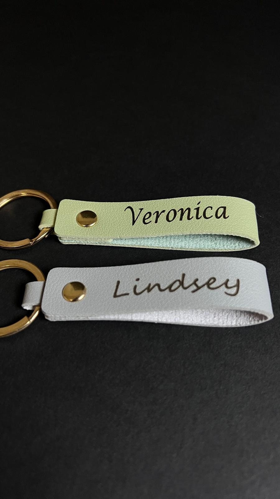 Pack of Personalized Keychain Custom Slim Keychain Group Gifts Affordable Corporate Apparel Seconds Sale Logo and Name Engraved Group Gifts