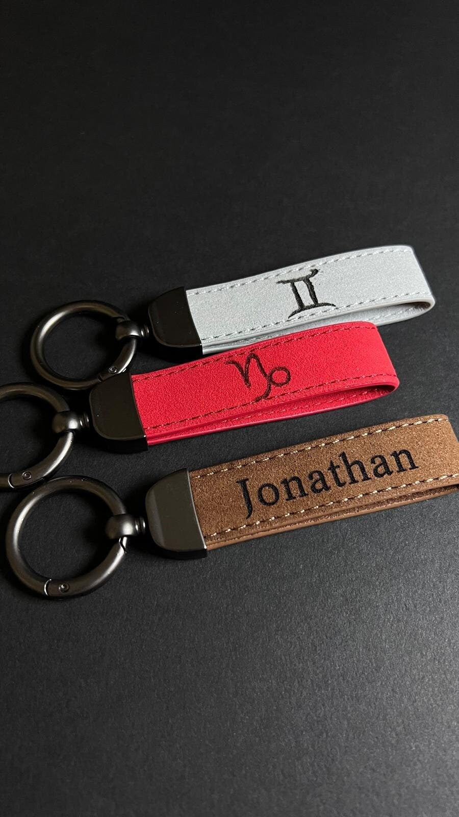 Personalized Zodiac Sign Gift with Birth Sign Customized Zodiac Sign Leather Keychain Birthday Gift For Girlfriend Gift For Women Accesory