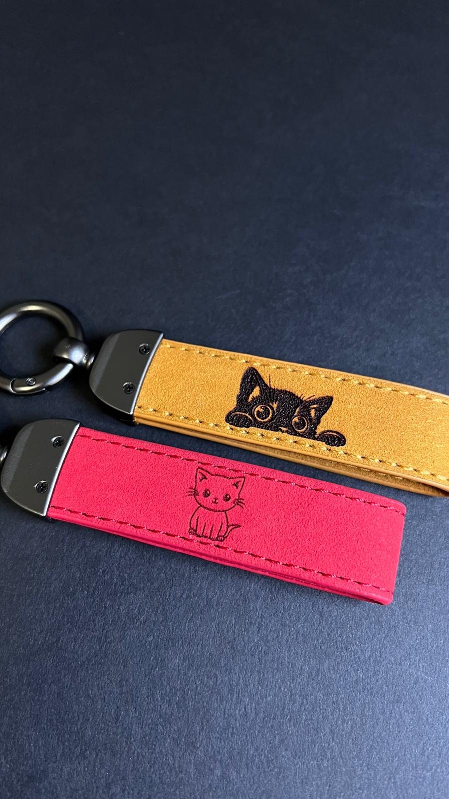 Personalized Animals Keychain Cat Lover Gift Dog Lover Accessory Veterinary Leather Keychain Kitten, Puppy Logo Accessory Pet Keychains Gift