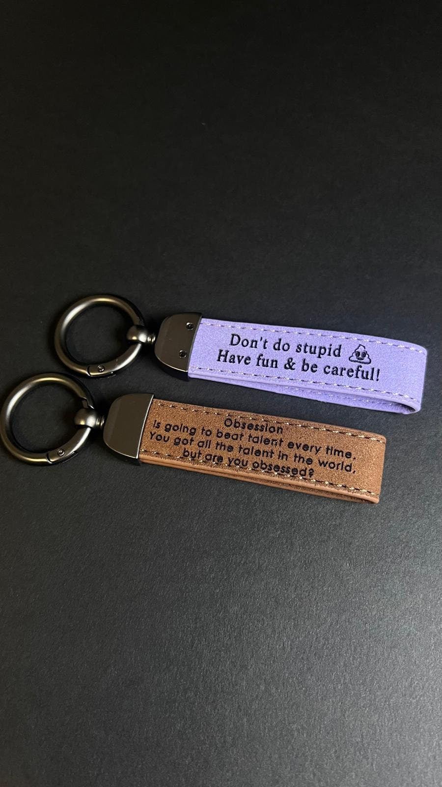 Don't Do Stupid Shit Keychain Personalized Leather Keychain With Coordinates Compass Keychain Accessory Customized Compass Leather Keychain