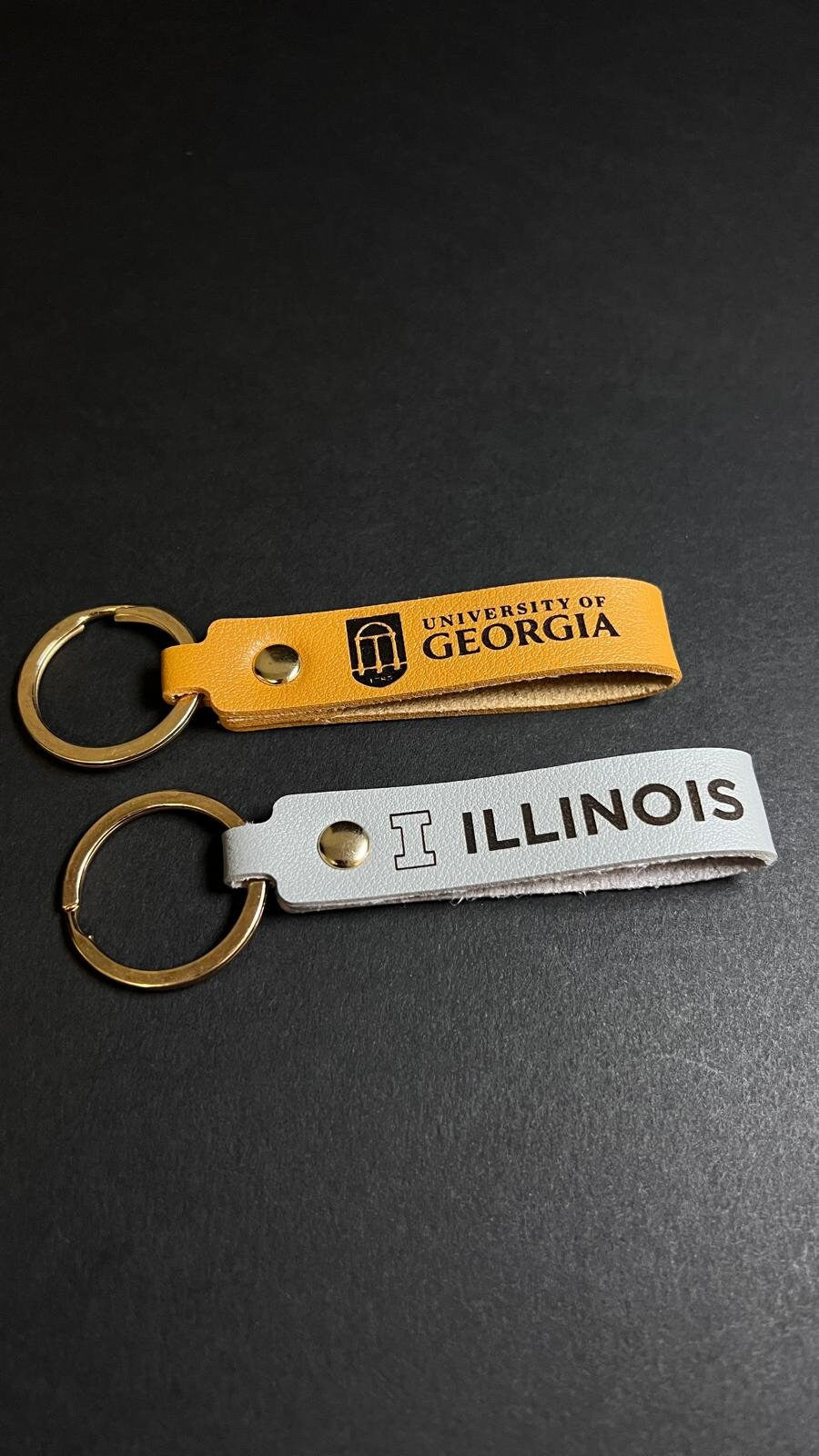 University Logo Keychain Personalized College Logo Graduation Gifts School Logo Custom Leather Keychain Handmade Graduation Gifts University