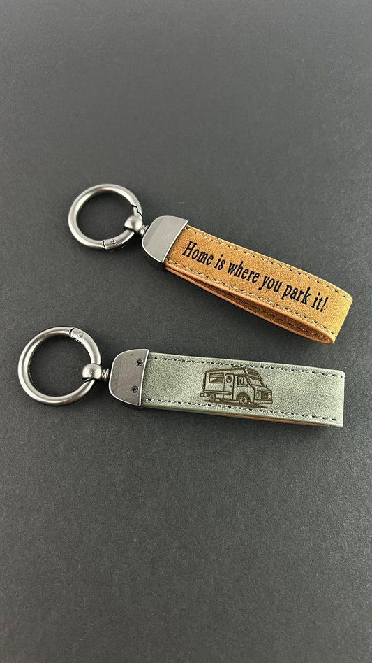 Camper Accessories Camper Keychain Leather keychain Handmade Keychain Camper Keychain Travel Keychain Road Trip RV Keychain for Traveller