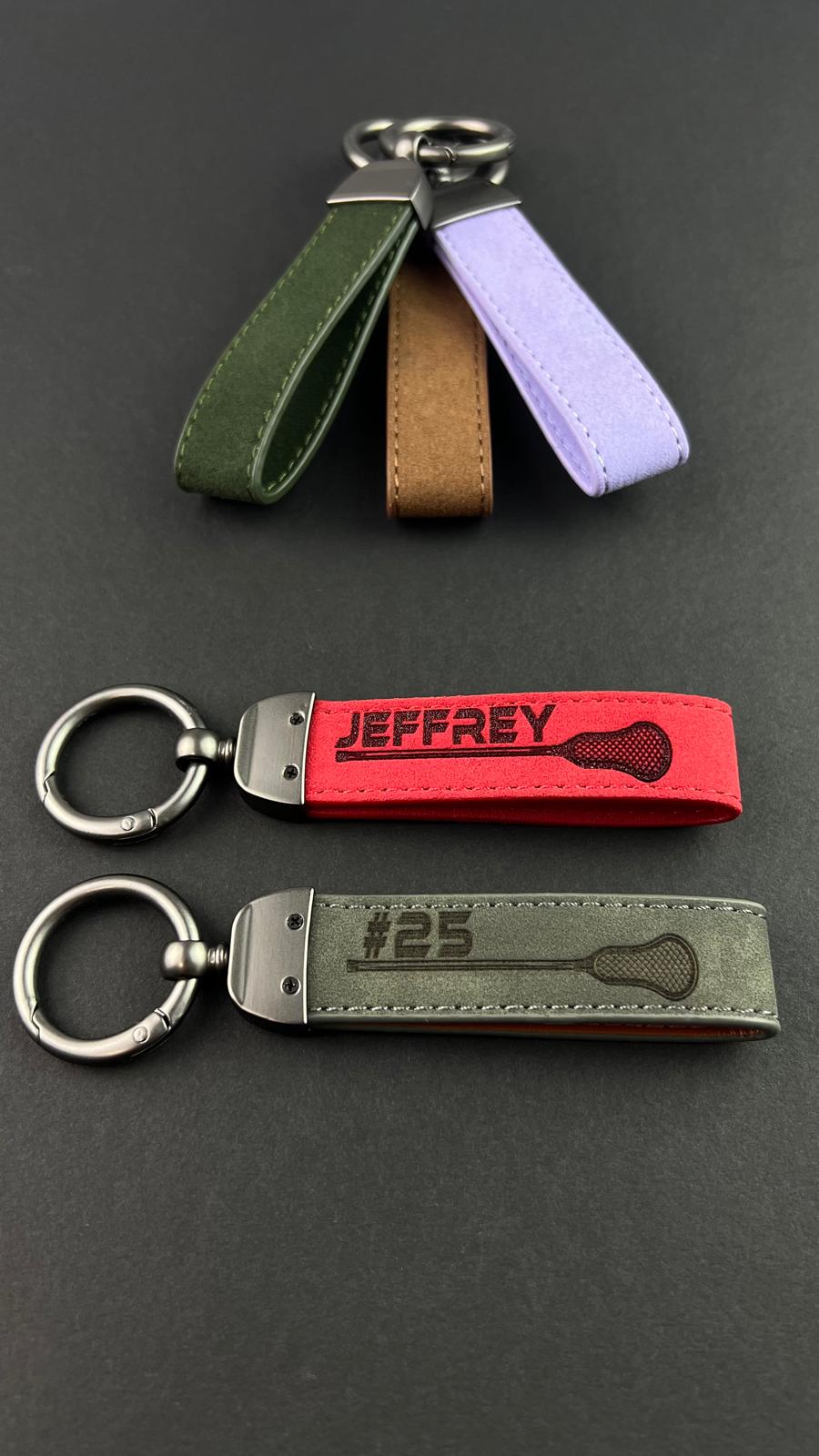 Lacrosse Stick Logo Personalized Keychain Lax Life Lacrosse Sports Team Logo Gift Lacrosse Sticks Acessory Custom Leather Lacrosse Keychains