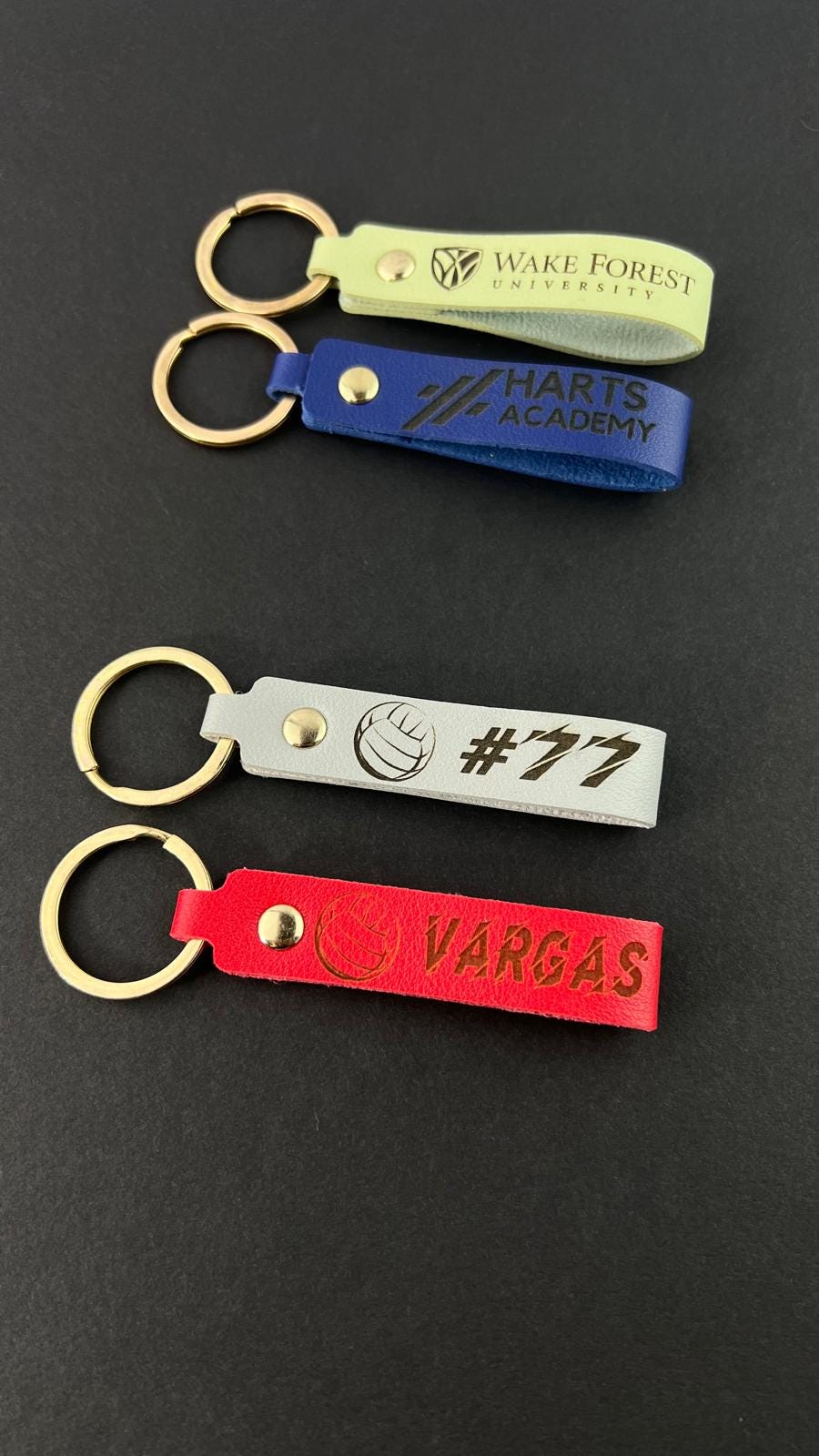 Volleyball Personalized Leather Keychain Christmas Gift Volleyball Mom Coach Accessory Customized Volleyball Team Logo Women Volleyball Leag