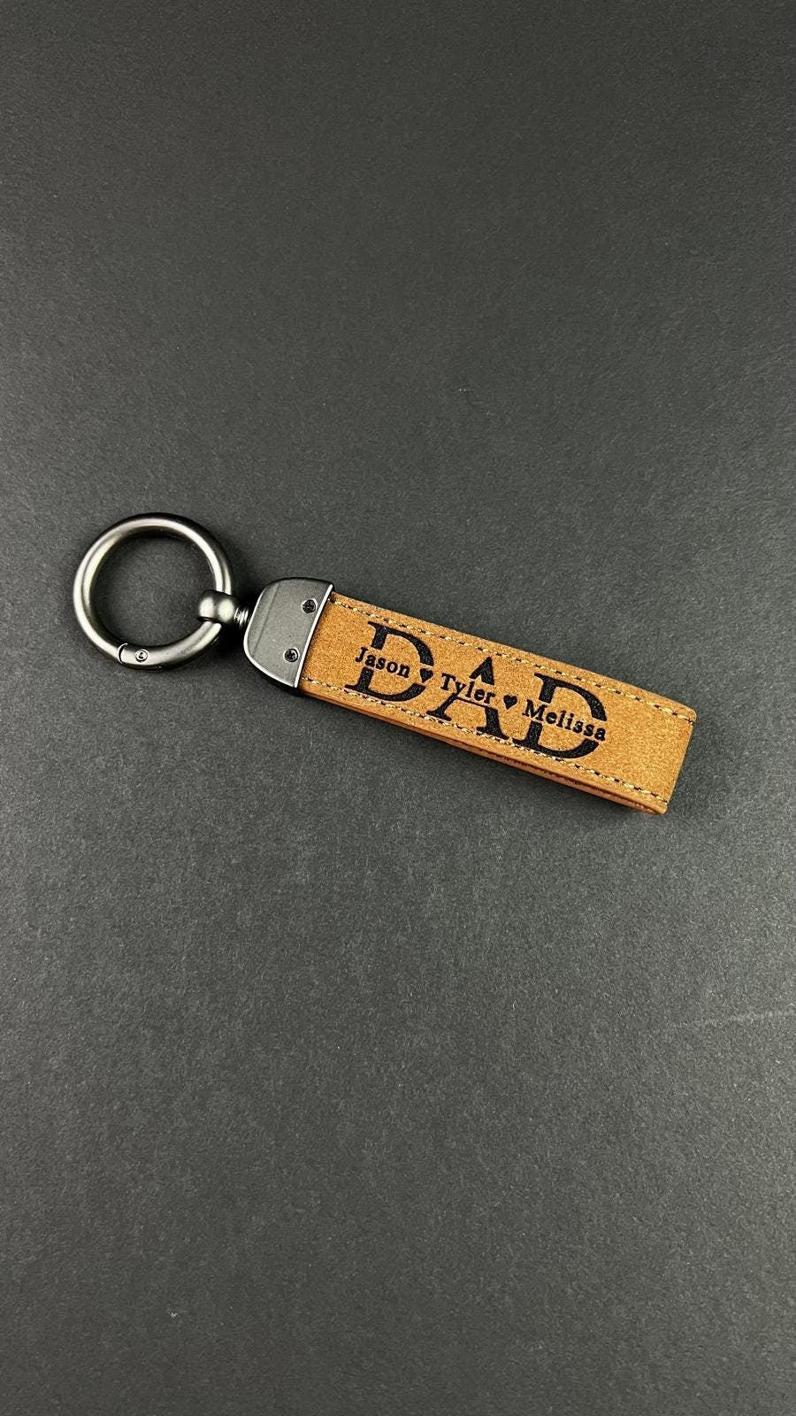 Papa Gift Keychain Personalized Father Item Customized Grandfather Keychain Show Love Cute Gifts For New Year Family Gathering Pawpaw Keyfob