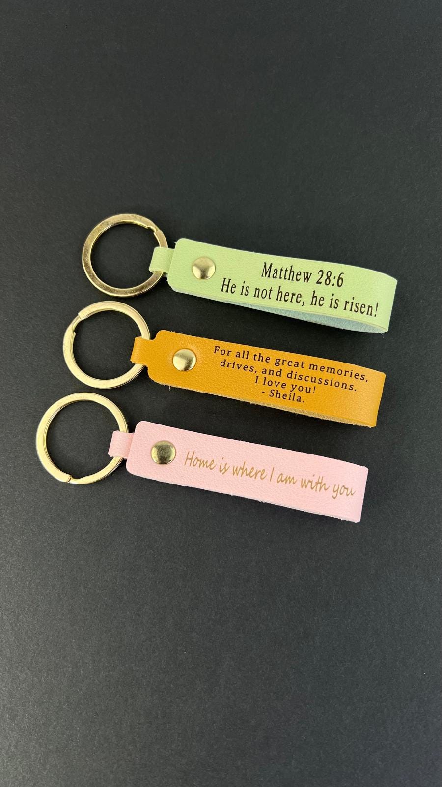 Pack of Personalized Keychain Custom Slim Keychain Group Gifts Affordable Corporate Apparel Seconds Sale Logo and Name Engraved Group Gifts