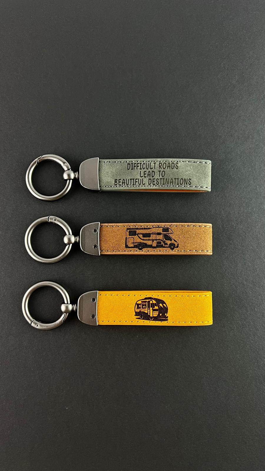 Camper Accessories Camper Keychain Leather keychain Handmade Keychain Camper Keychain Travel Keychain Road Trip RV Keychain for Traveller