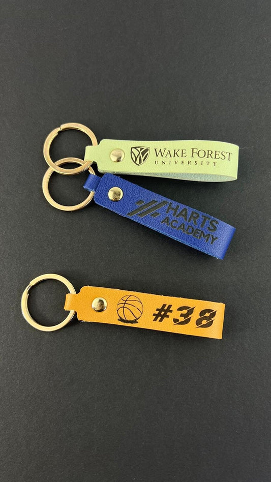 Basketball Team Logo Engraved Leather Keychain Basketballer Small Keychain Christmas Sports Apparel Personalized College Basketball Team Key