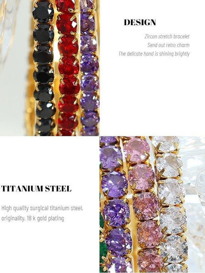 Unique Design Everyday Use Women Accessory Christmas Gift Natural Gem Tennis Bracelet Custom Color Wedding Gift Idea Woman Fashion Essential